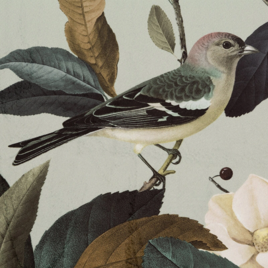 Záves 140x250 cm zamatový olivový, krémový na kovové krúžky ELENI