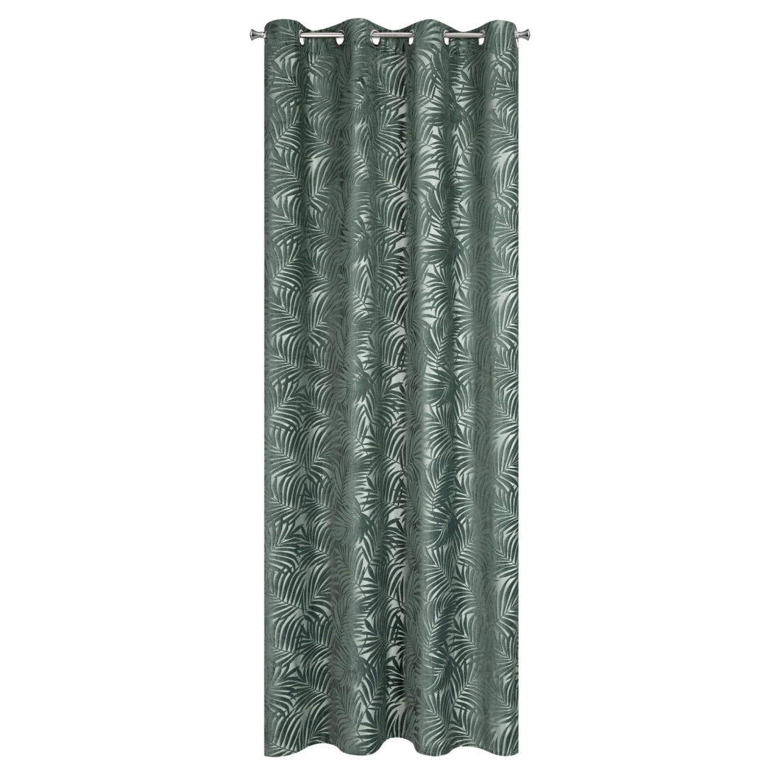 Záves 140x250 cm zamatový olivový na kovové krúžky LIVIA