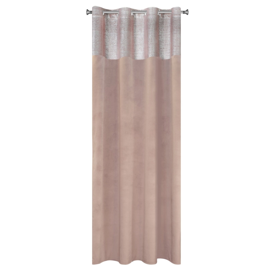Záves 140x250 cm zamatový púdrovoružový na kovové krúžky PERI