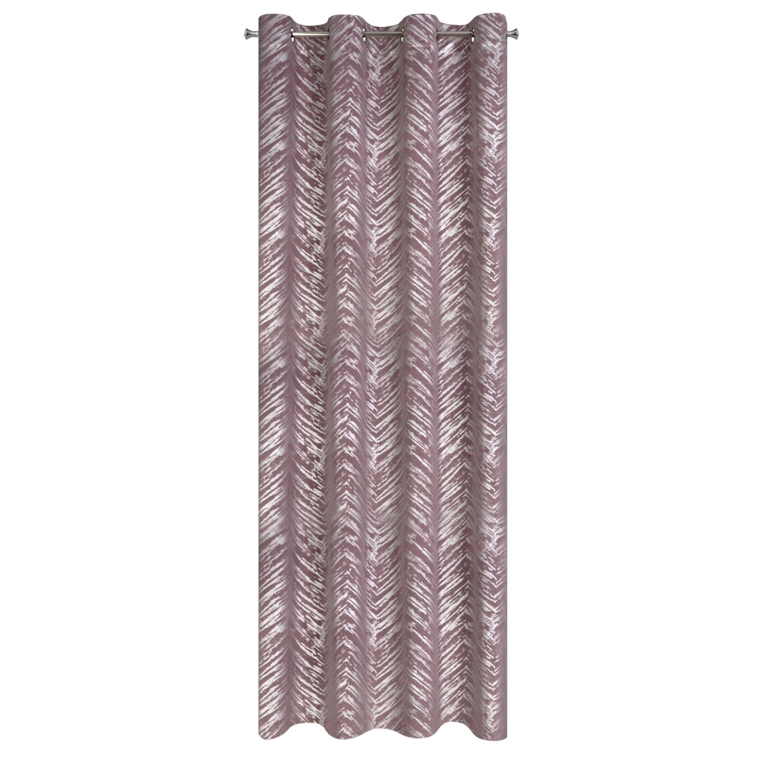Záves 140x250 cm zamatový púdrovoružový na kovové krúžky SARA