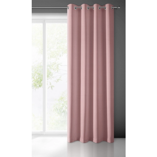 Záves 140x250 cm zamatový ružový na kovové krúžky ADA