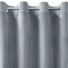 Záves 140x250 cm zamatový sivý matný na kovové krúžky MELANIE