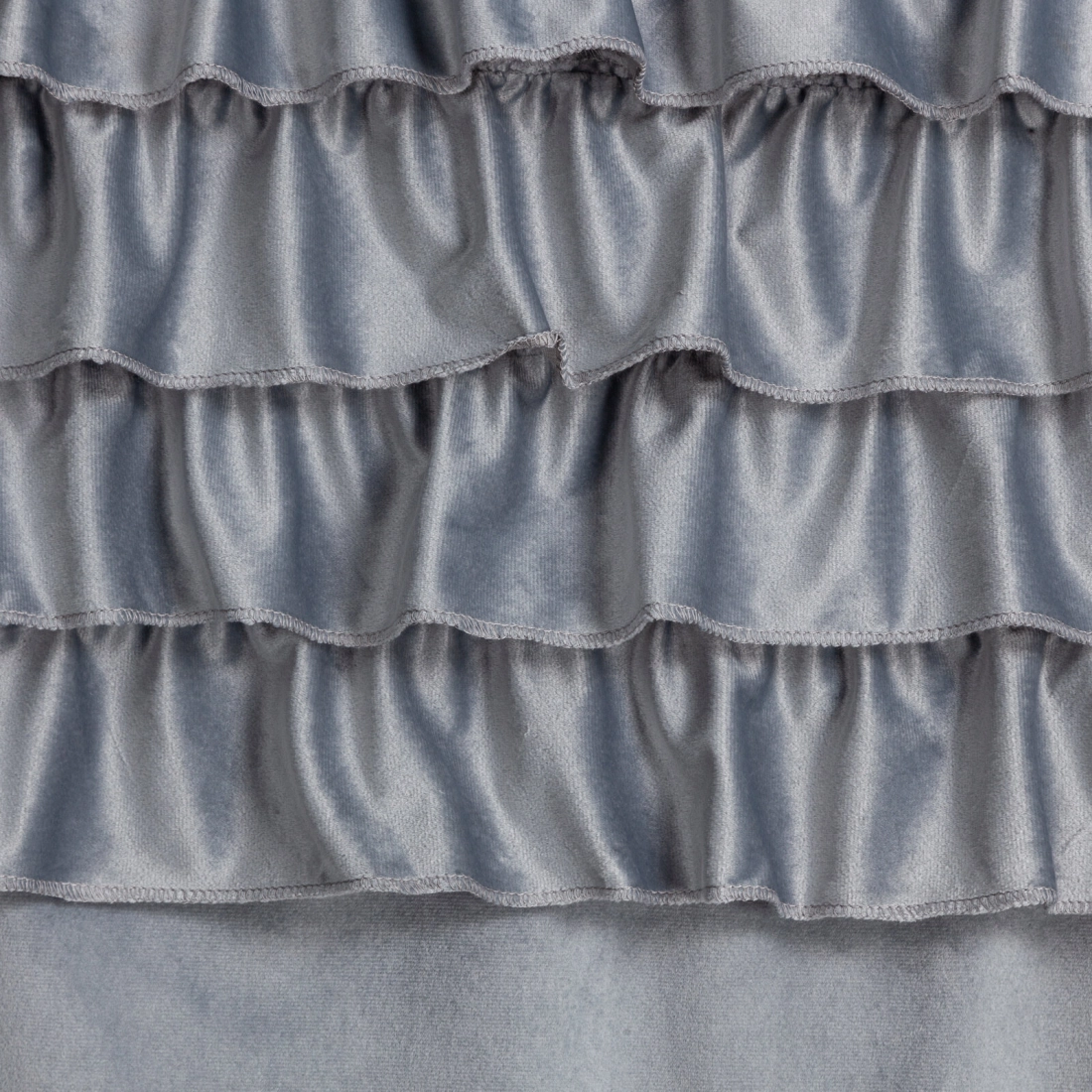 Záves 140x250 cm zamatový sivý na kovové krúžky ERIN