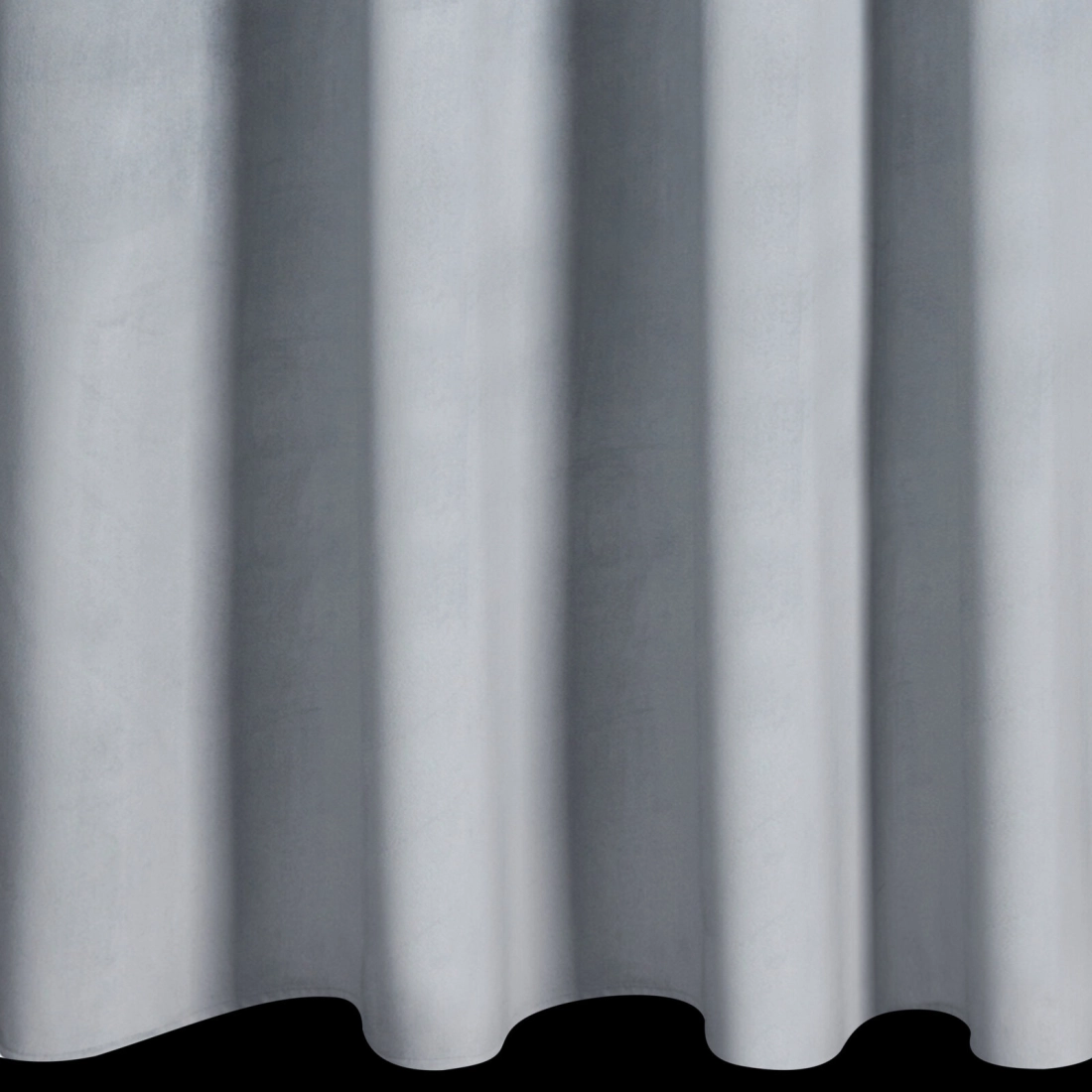 Záves 140x250 cm zamatový sivý na kovové krúžky ERIN