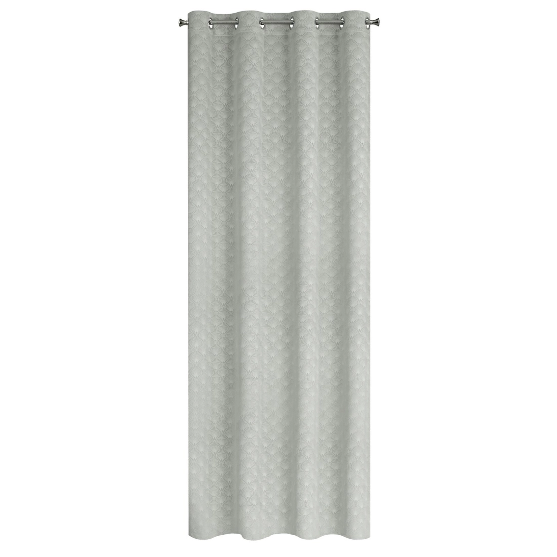 Záves 140x250 cm zamatový sivý na kovové krúžky JULIA