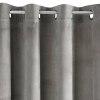 Záves 140x250 cm zamatový sivý na kovové krúžky PIERRE