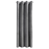 Záves 140x250 cm zamatový sivý na kovové krúžky ROSA Design 91