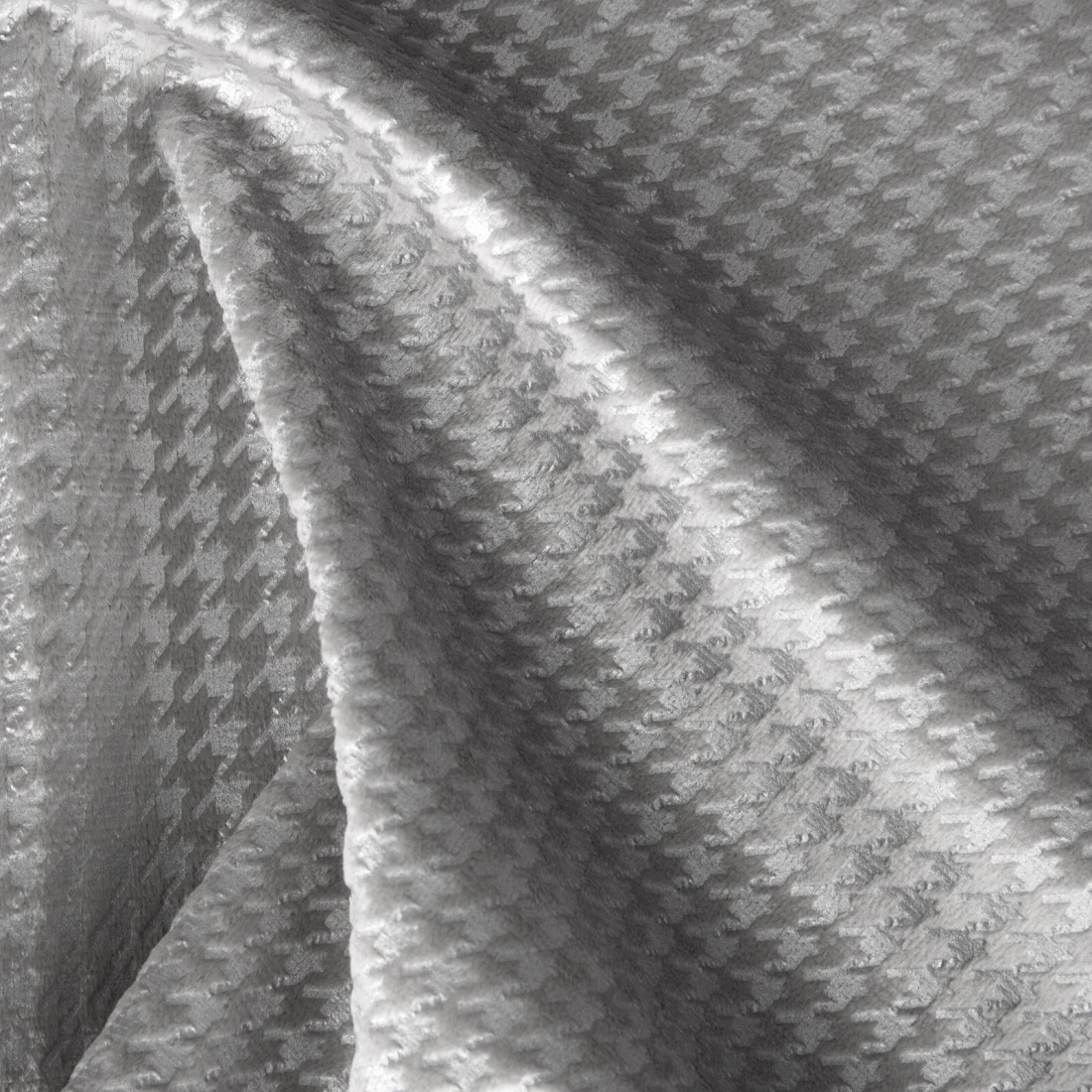 Záves 140x250 cm zamatový sivý strieborný na kovové krúžky DARCY