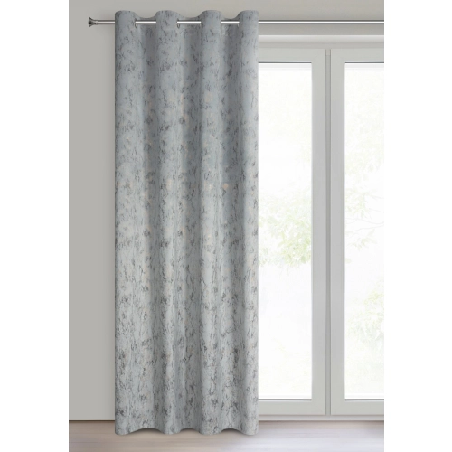 Sametový závěs 140x250 cm ve stříbrno zlaté barvě na kovových kroužcích KORNELIA