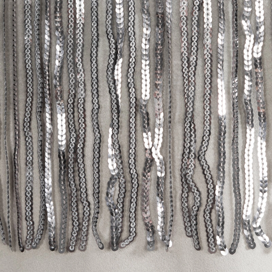 Záves 140x250 cm zamatový strieborný na kovové krúžky JASPER