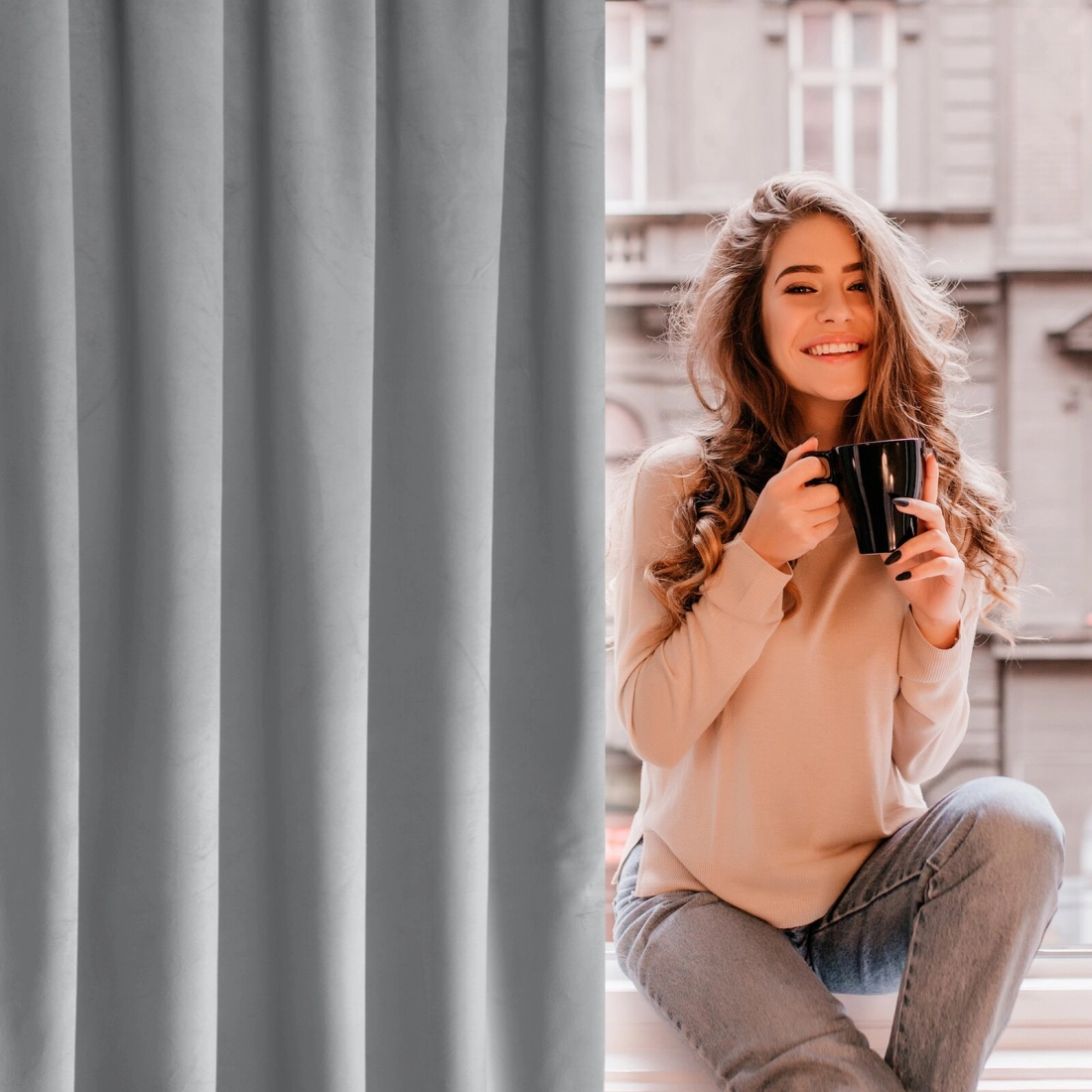 Záves 140x250 cm zamatový strieborný na kovové krúžky ROSA Design 91