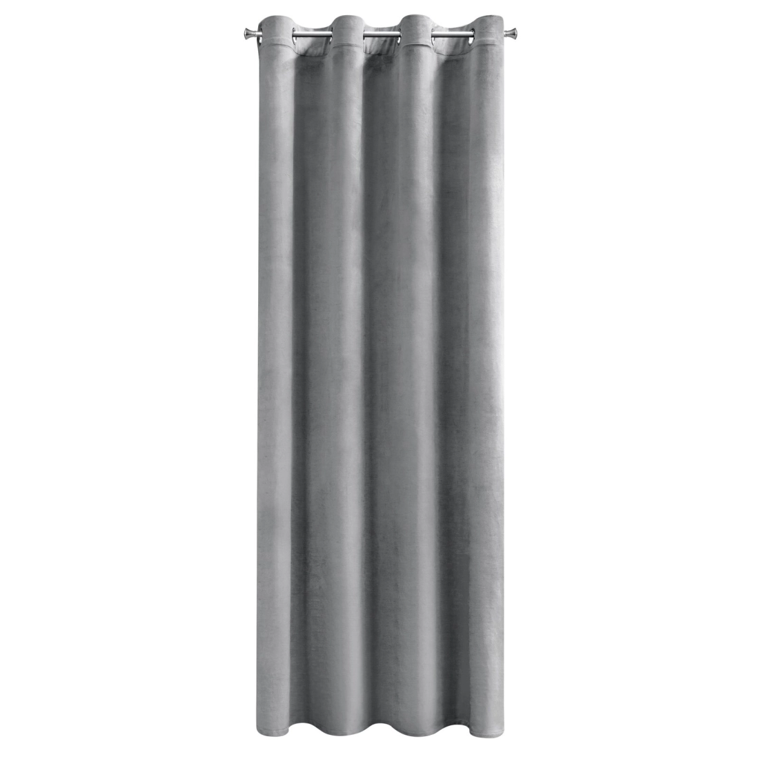 Záves 140x250 cm zamatový strieborný na kovové krúžky ROSA Design 91