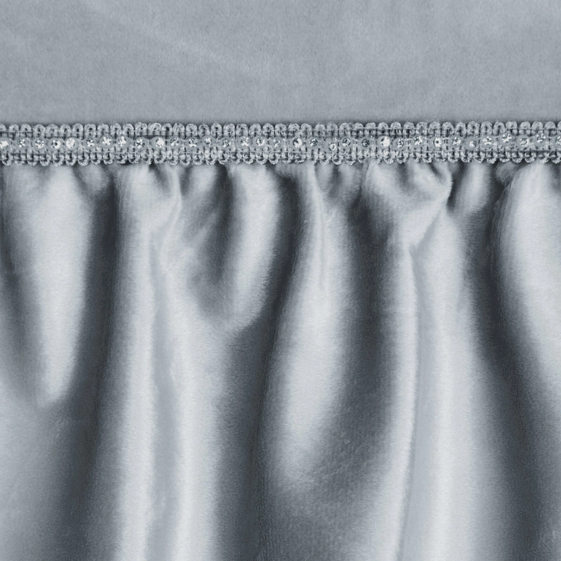 Záves 140x250 cm zamatový strieborný na kovové krúžky SAMI