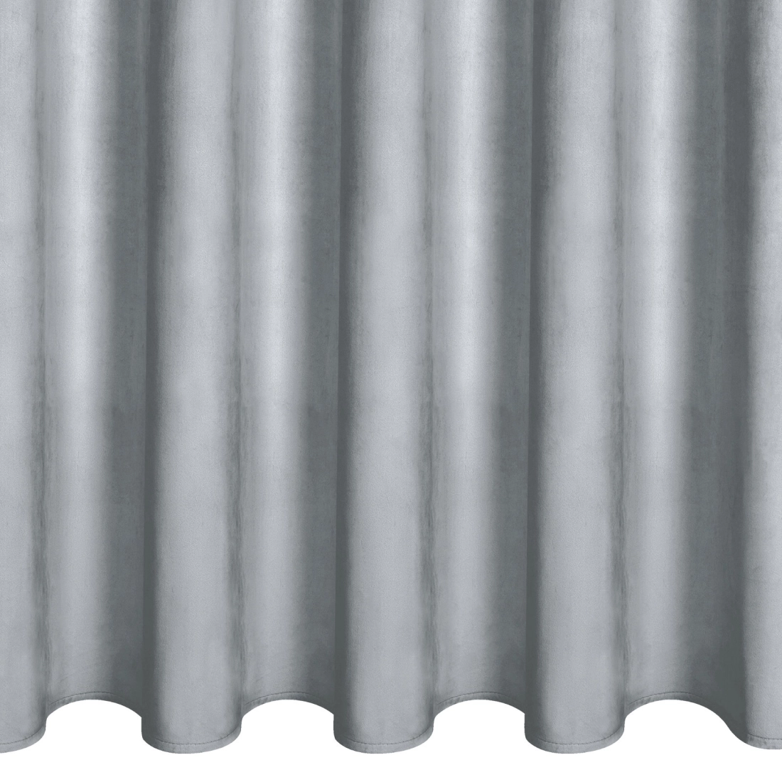 Záves 140x250 cm zamatový strieborný na kovové krúžky SAMI