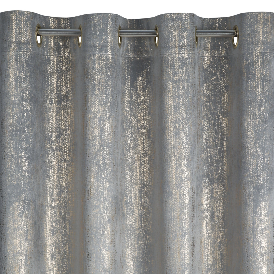 Záves 140x250 cm zamatový strieborný zlato na kovové krúžky DARA