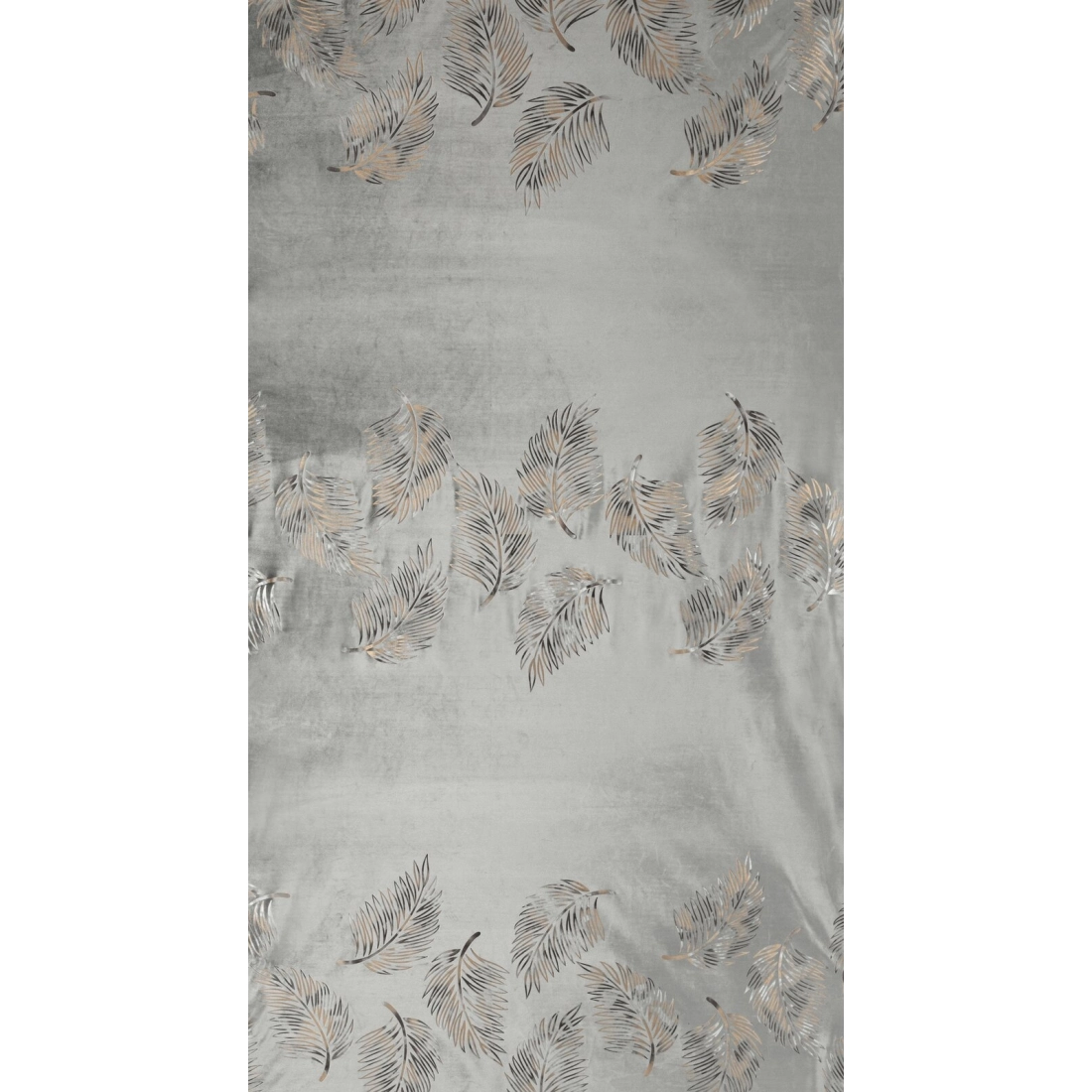 Záves 140x250 cm zamatový strieborný zlatý na kovové krúžky IDALIA