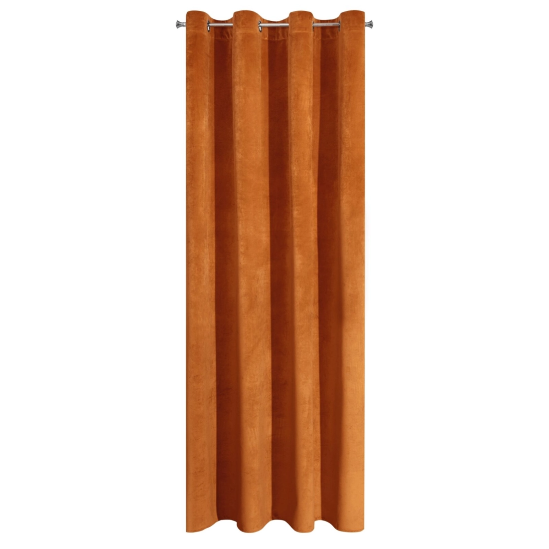 Záves 140x250 cm zamatový tehlový na kovové krúžky RIA Diva Line