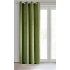 Záves 140x250 cm zamatový tmavo olivový na kovové krúžky PIERRE