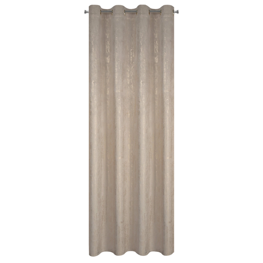 Sametový závěs 140x250 cm tmavě béžový na kovové kroužky DARA