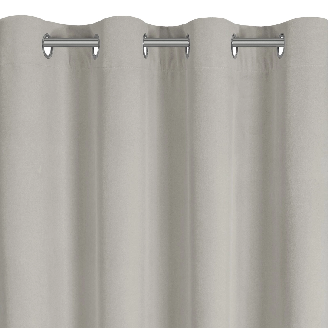 Sametový závěs 140x250 cm tmavě béžový na kovové kroužky NITA