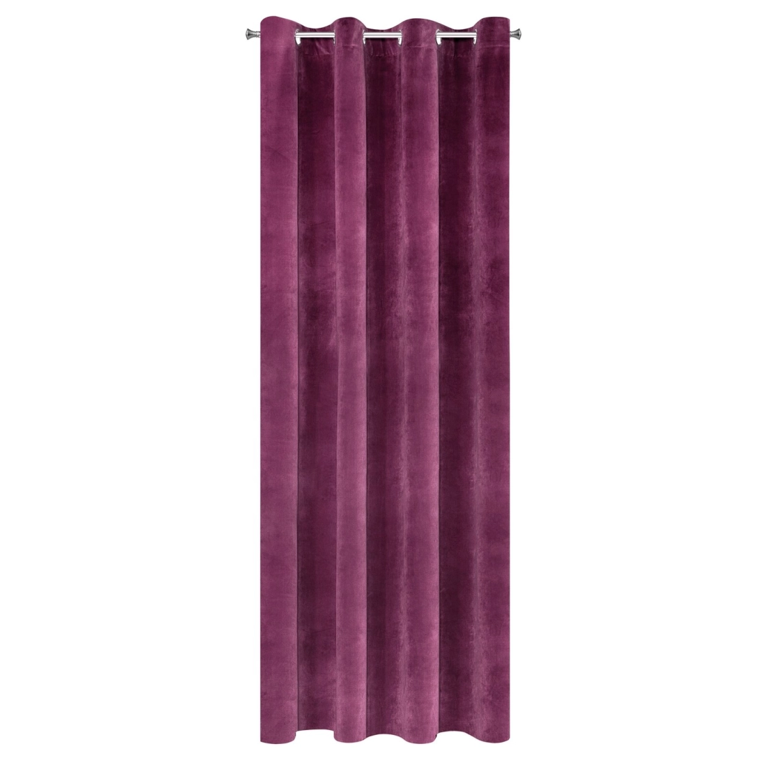 Záves 140x250 cm zamatový tmavofialový na kovové krúžky RIA Diva Line