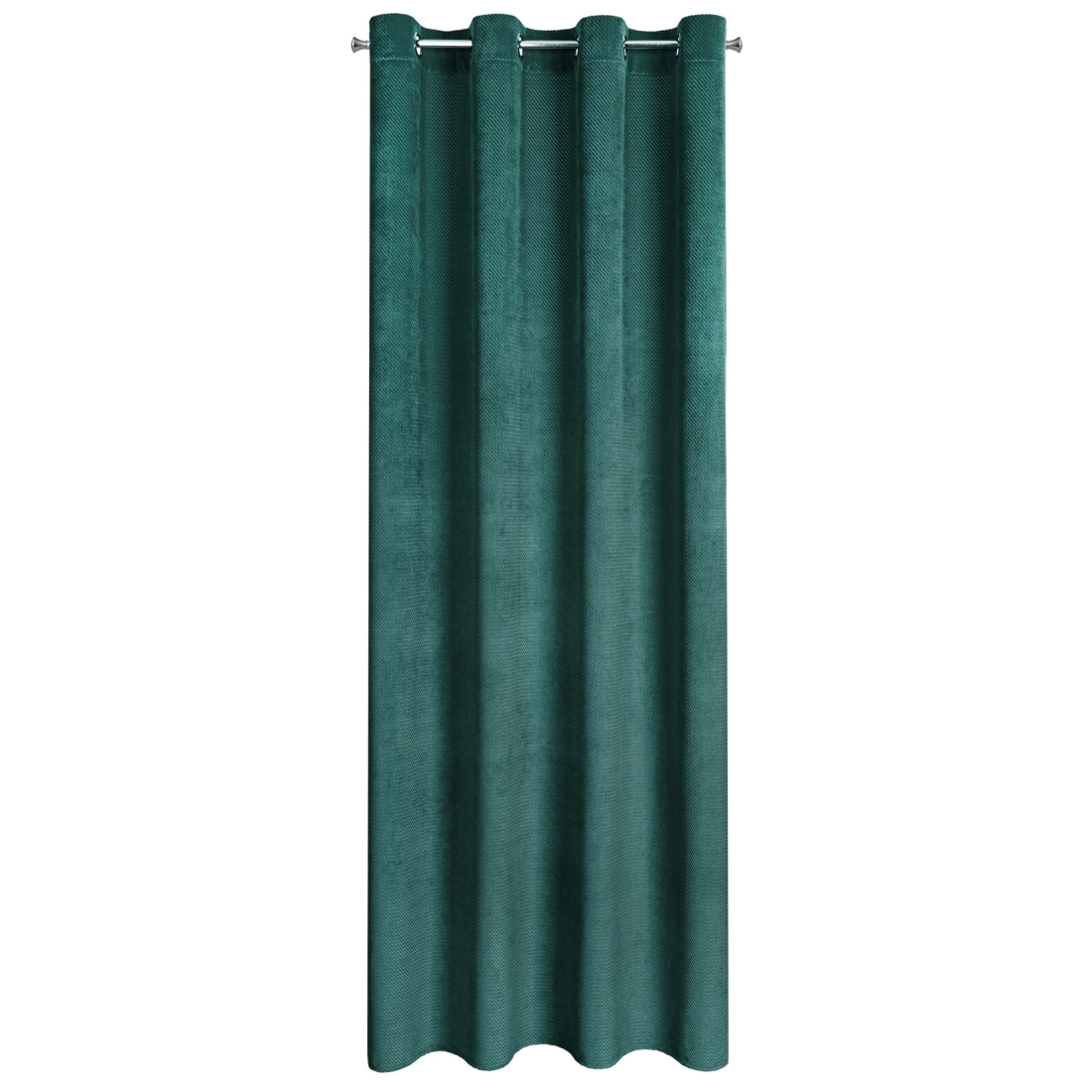 Sametový závěs 140 x 250 cm tmavě mátový s kovovými kroužky ELIZA