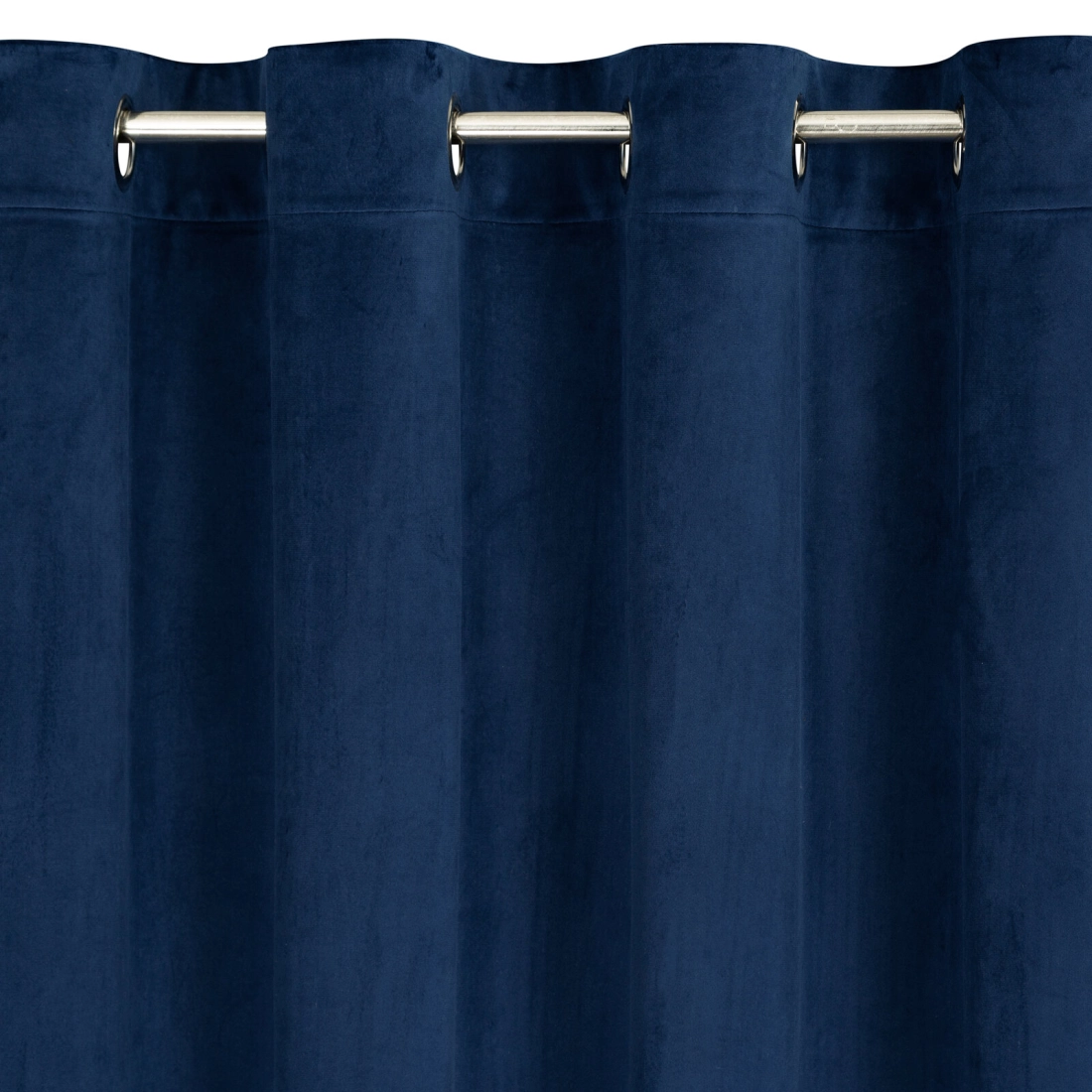 Závěs 140x250 cm sametový tmavě modrý na kovové kroužky ARIADNA
