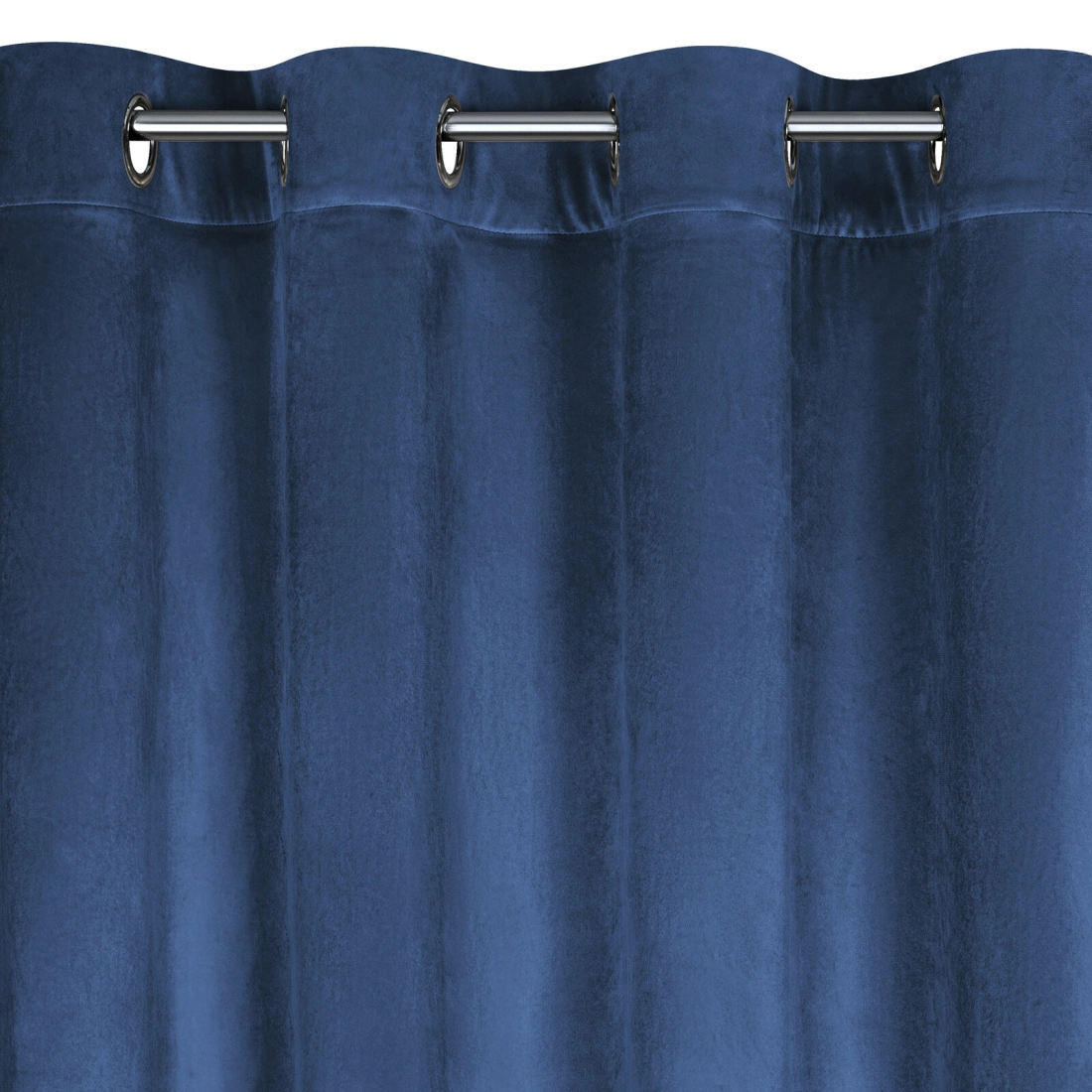 Sametový závěs 140x250 cm tmavě modrý na kovových kroužcích CARLI