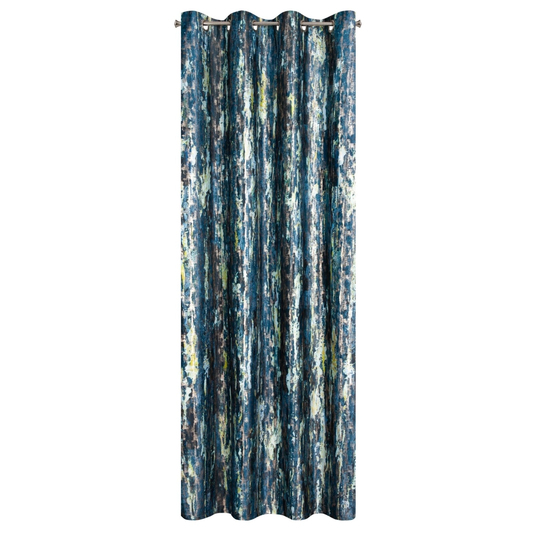 Záves 140x250 cm zamatový tmavomodrý na kovové krúžky GRACE