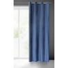 Záves 140x250 cm zamatový tmavomodrý na kovové krúžky LUSSI