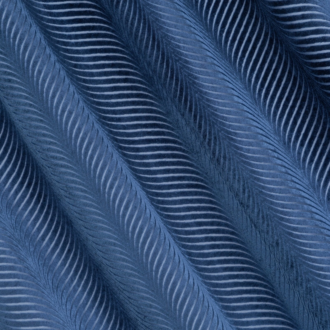 Záves 140x250 cm zamatový tmavomodrý na kovové krúžky LUSSI