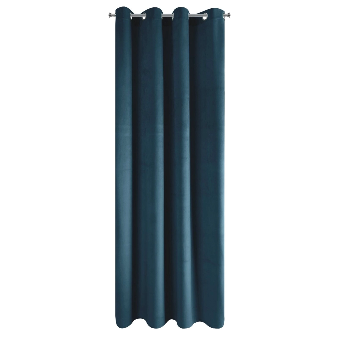 Sametový závěs 140x250 cm tmavě modrý na kovové kroužky PIERRE