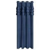 Závěs 140x250 cm sametový tmavě modrý na kovové kroužky SAMI