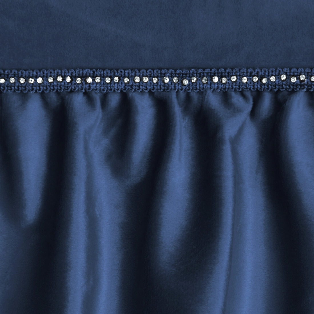 Závěs 140x250 cm sametový tmavě modrý na kovové kroužky SAMI