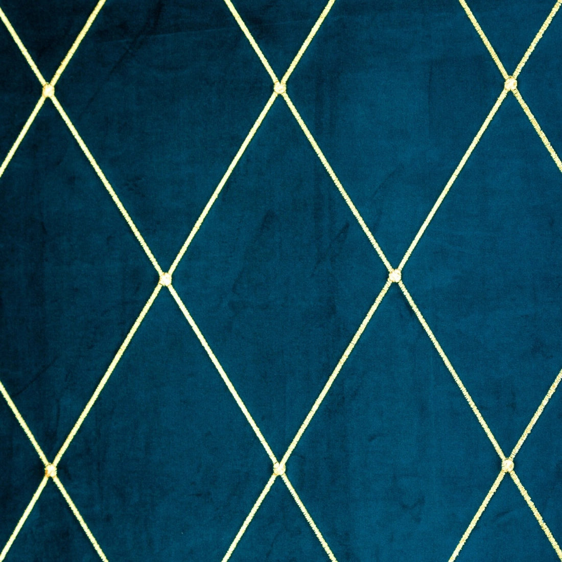 Záves 140x250 cm zamatový tmavomodrý zlatý na kovové krúžky MARGO Pierre Cardin