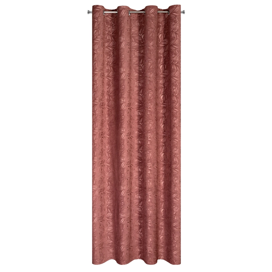 Záves 140x250 cm zamatový tmavoružový na kovové krúžky OCTAVIA