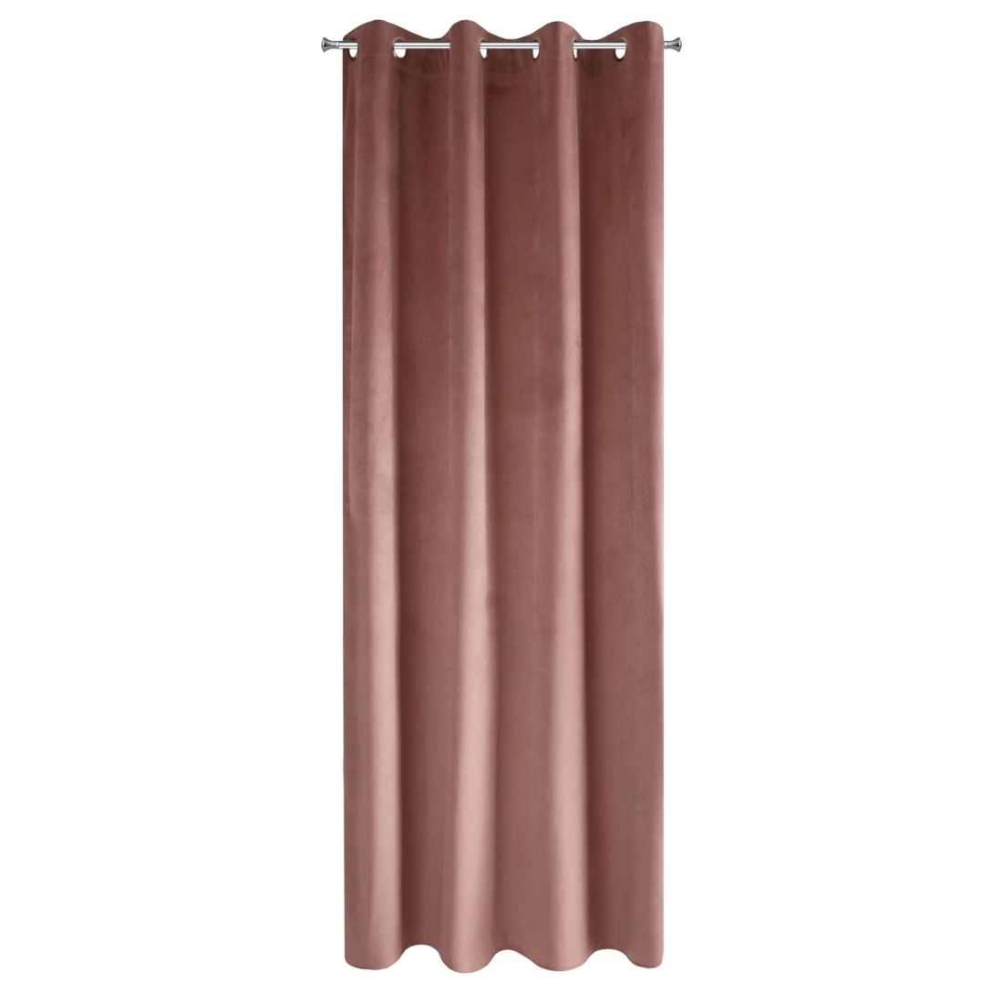 Sametový závěs 140x250 cm tmavě růžový na kovových kroužcích PIERRE