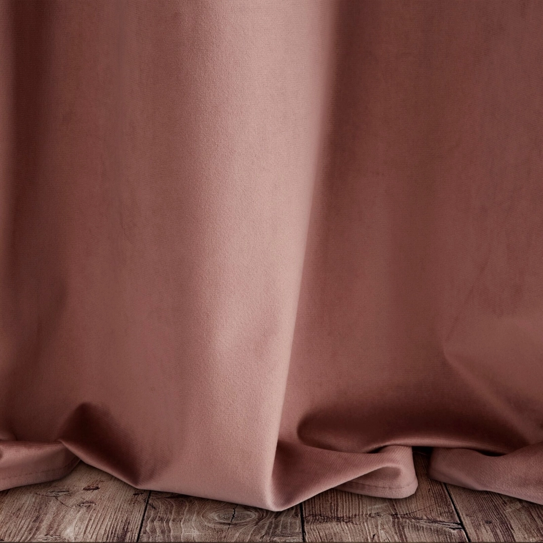 Sametový závěs 140x250 cm tmavě růžový na kovových kroužcích PIERRE