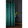 Záves 140x250 cm zamatový tmavotyrkysový, čierny na kovové krúžky JASPER
