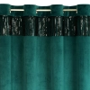 Záves 140x250 cm zamatový tmavotyrkysový, čierny na kovové krúžky JASPER