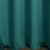 Záves 140x250 cm zamatový tmavotyrkysový, čierny na kovové krúžky JASPER