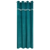 Záves 140x250 cm zamatový tmavotyrkysový na kovové krúžky KIDS