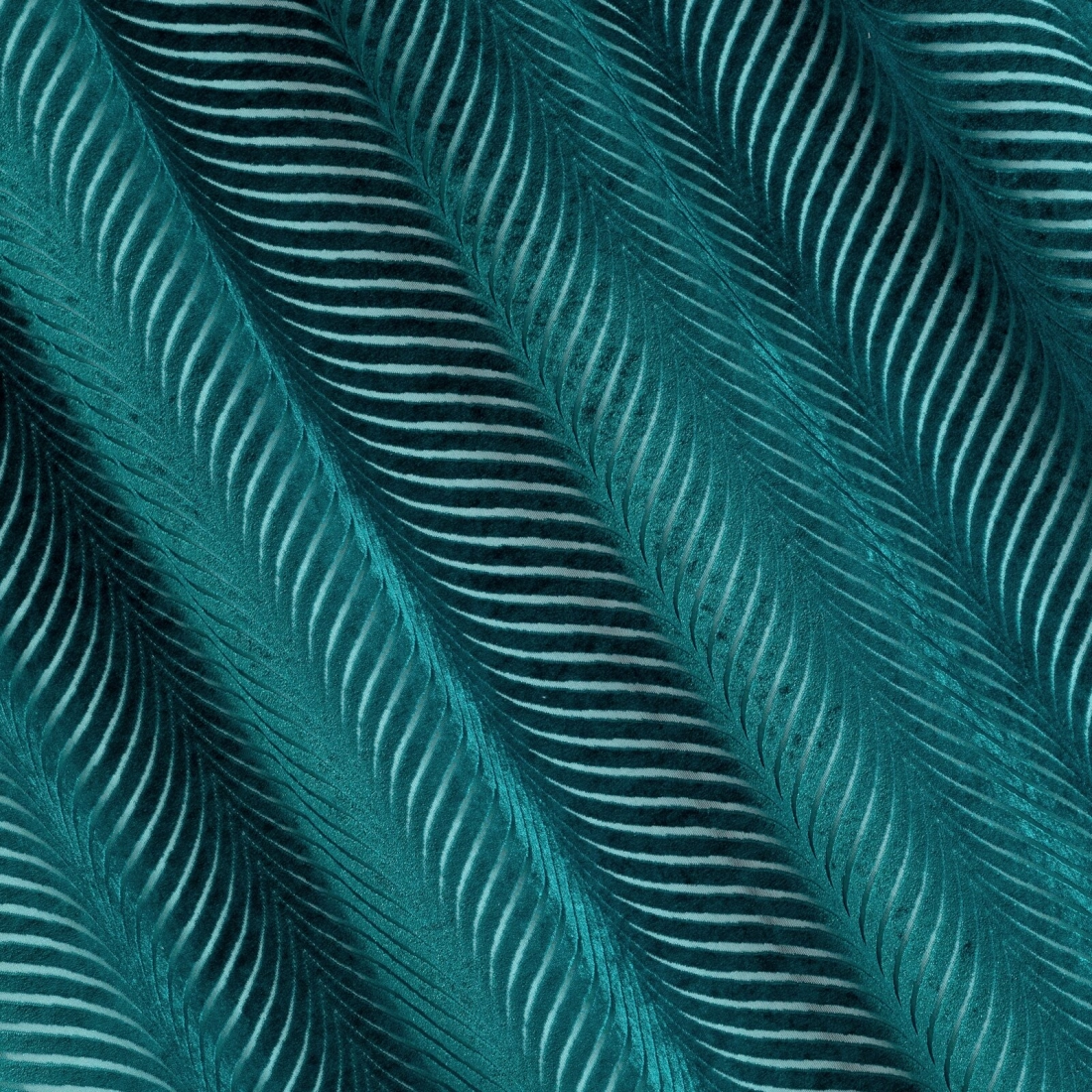 Záves 140x250 cm zamatový tmavotyrkysový na kovové krúžky LUSSI