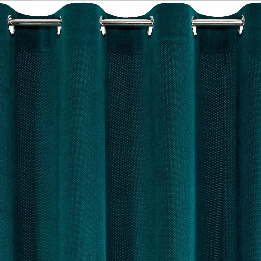 Sametový závěs 140x250 cm tmavě tyrkysový na kovové kroužky MEGI
