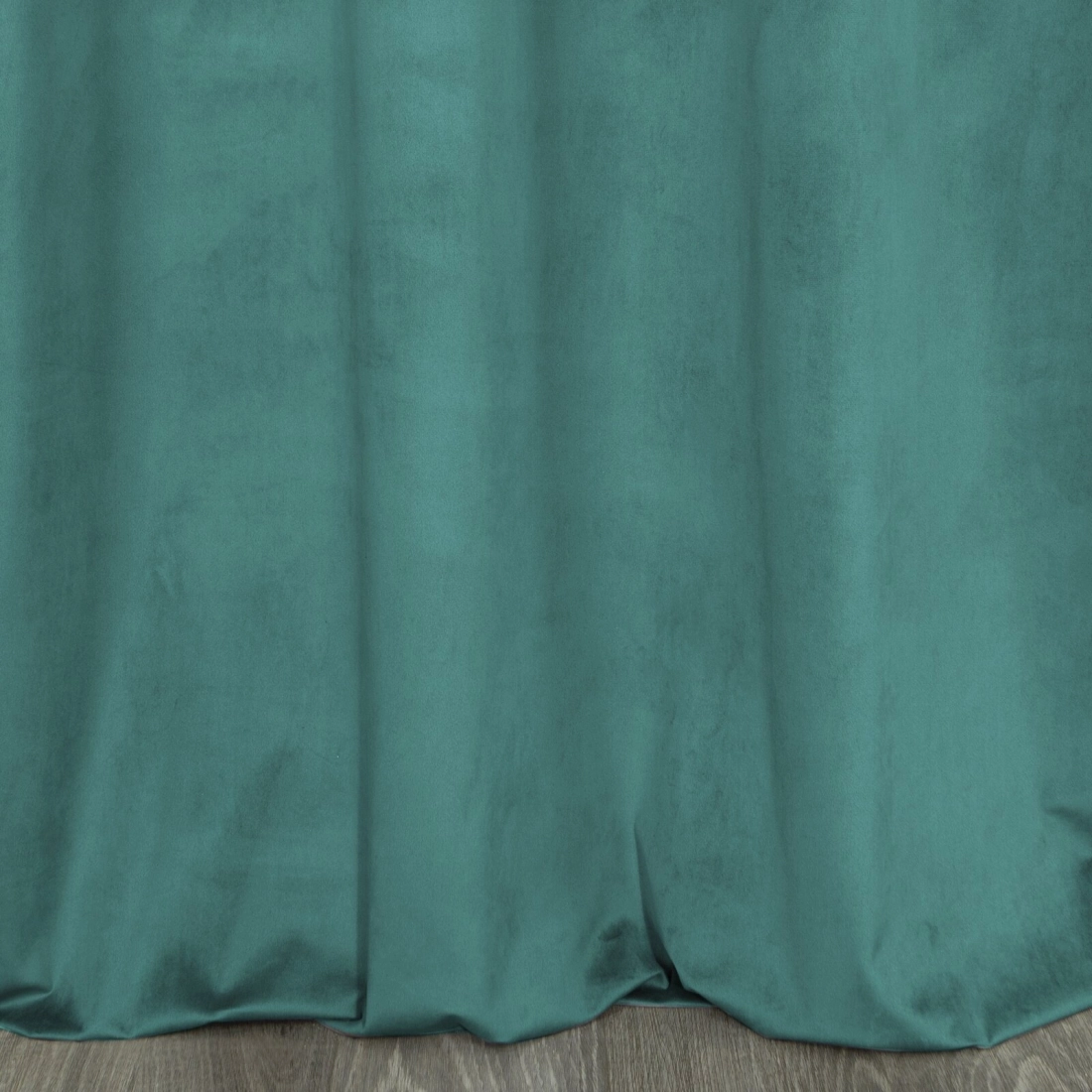 Záves 140x250 cm zamatový tmavotyrkysový na kovové krúžky PERI