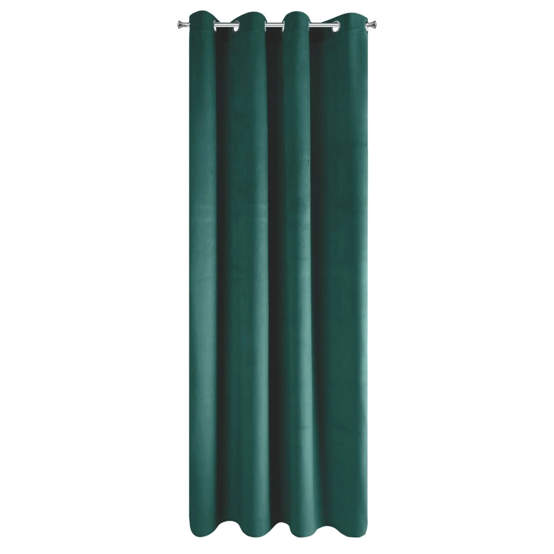 Sametový závěs 140x250 cm v tmavě tyrkysové barvě na kovových kroužcích PIERRE