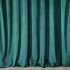 Záves 140x250 cm zamatový tmavotyrkysový na kovové krúžky ROSA