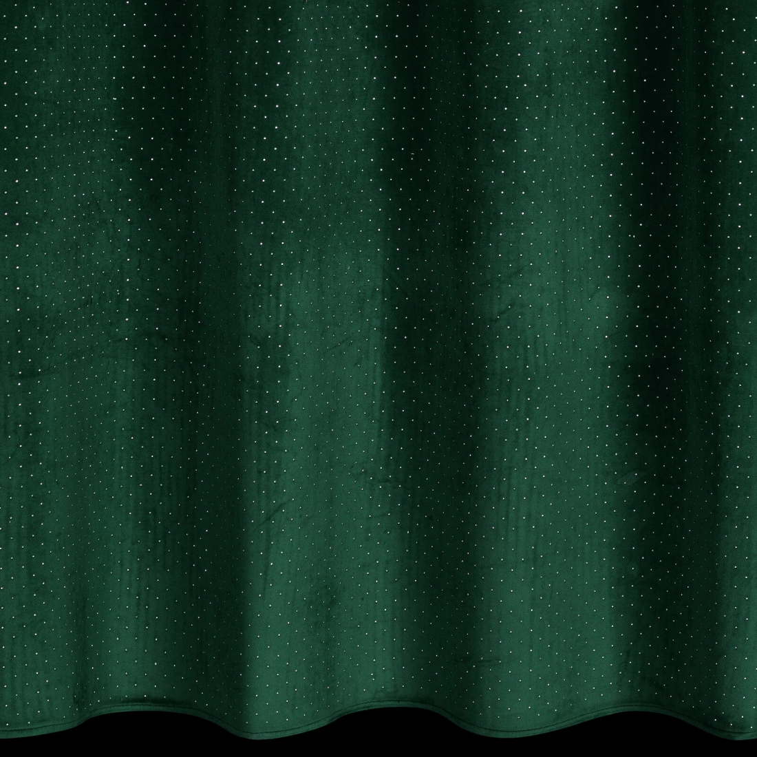 Sametový závěs 140x250 cm tmavě zelený na kovové kroužky ARIADNA