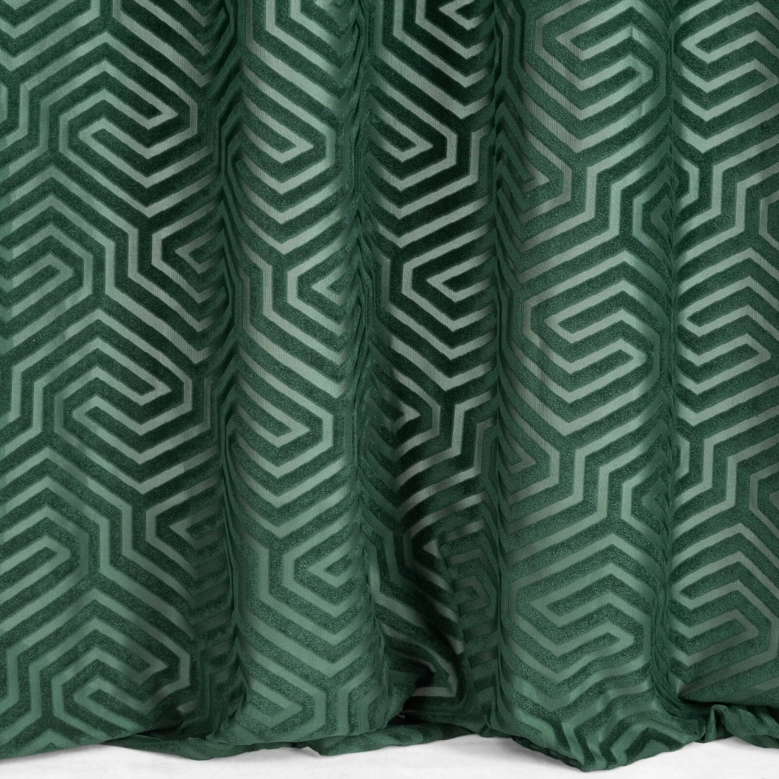 Záves 140x250 cm zamatový tmavozelený na kovové krúžky INGA Pierre Cardin