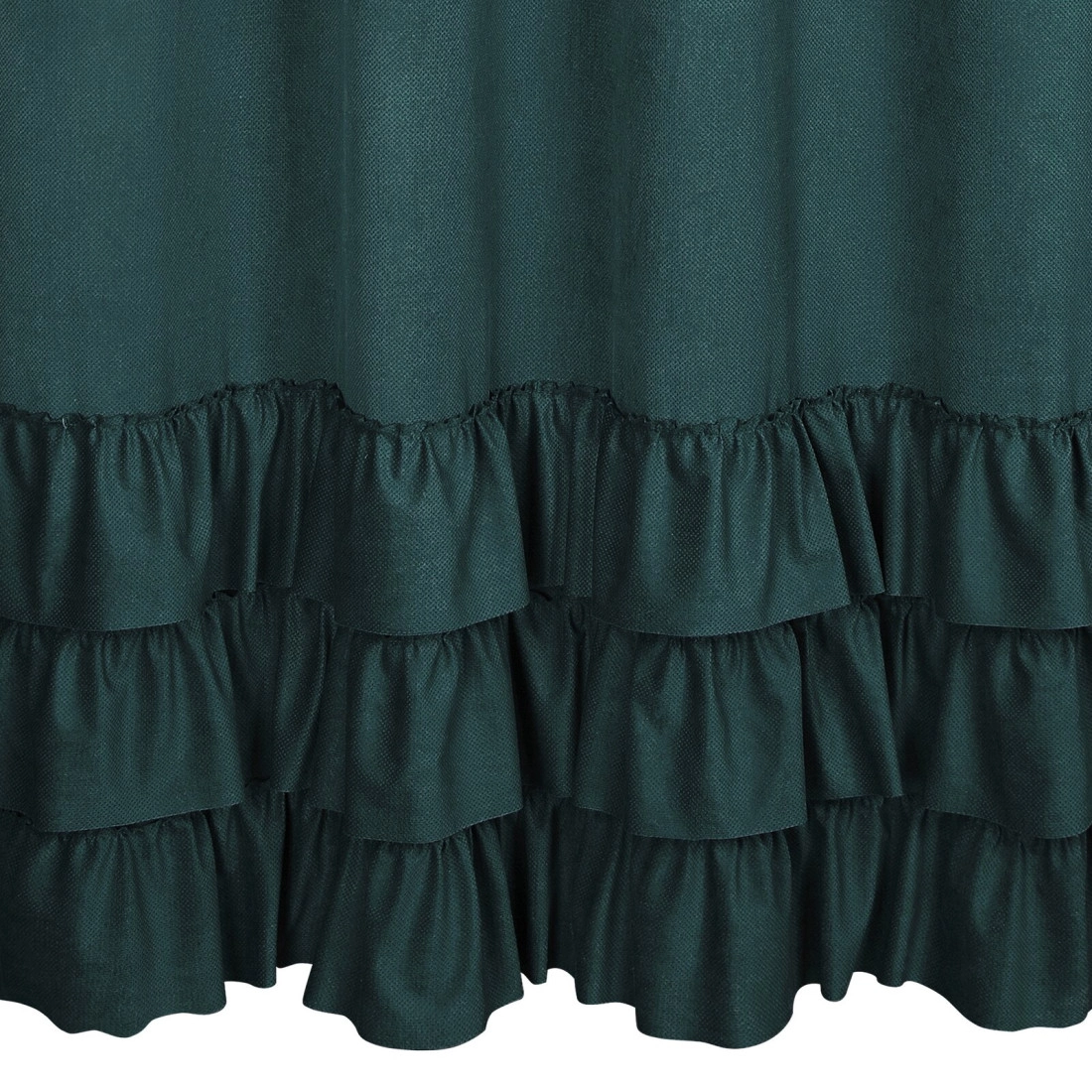 Sametový závěs 140x250 cm tmavě zelený na kovových kroužcích MEGI